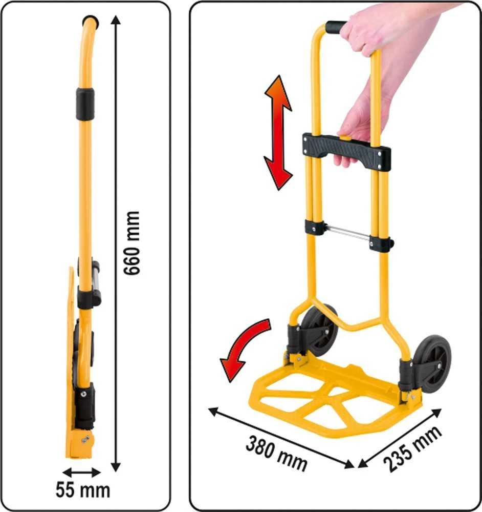 VOREL Vežimėlis MAGAZYNOWY sulankstomas 60kg 78660