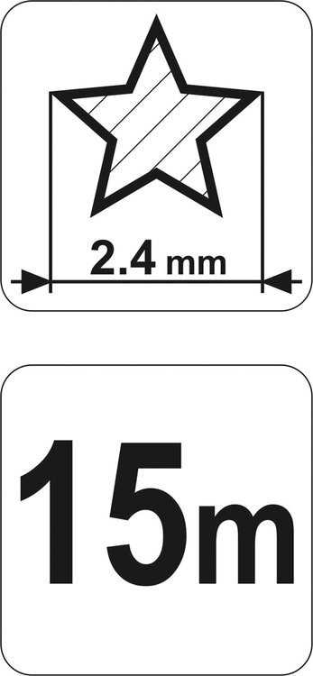 FLO STAR pjovimo valas 2,4 mm x 15 m 89424