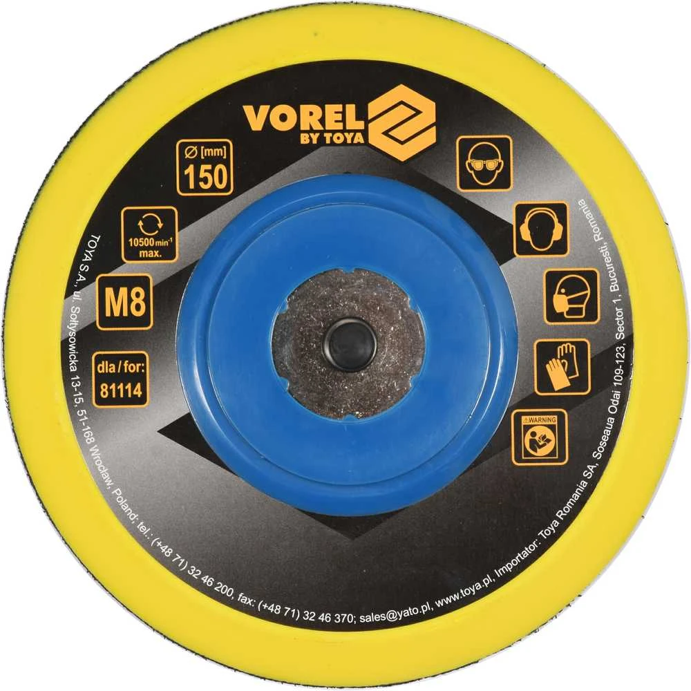 VOREL DISKAS 150mm M8 sriegis PNEUMATINIAM ŠLIMUOKLIUI (81114) 81115