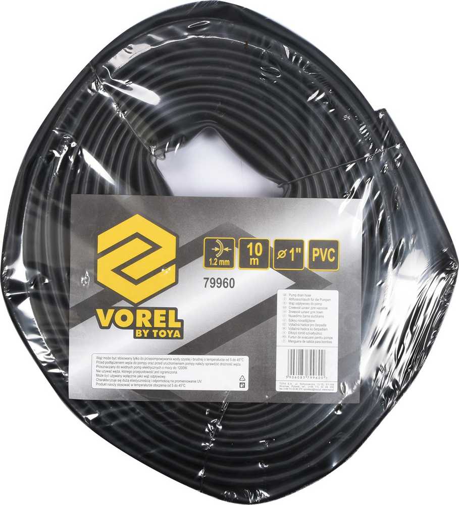 Vorel Toya Sa Poland Žarna panardinamiems siurbliams 1"(25,4mm) /10m (79960)