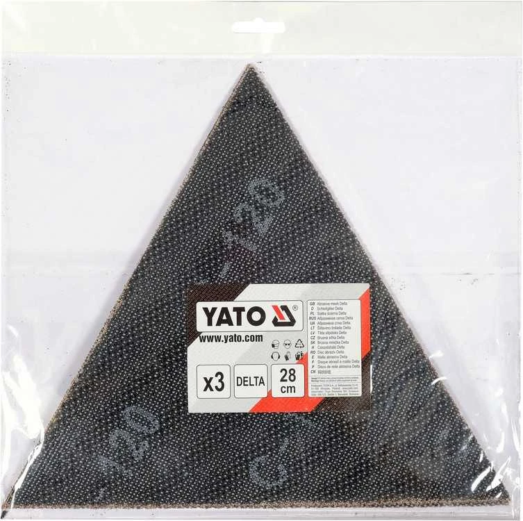 Yato Toya Sa Poland Abrazyvinis tinklelis | delta | su velcro | 280 mm | 3 vnt. | P120 (YT-846133)