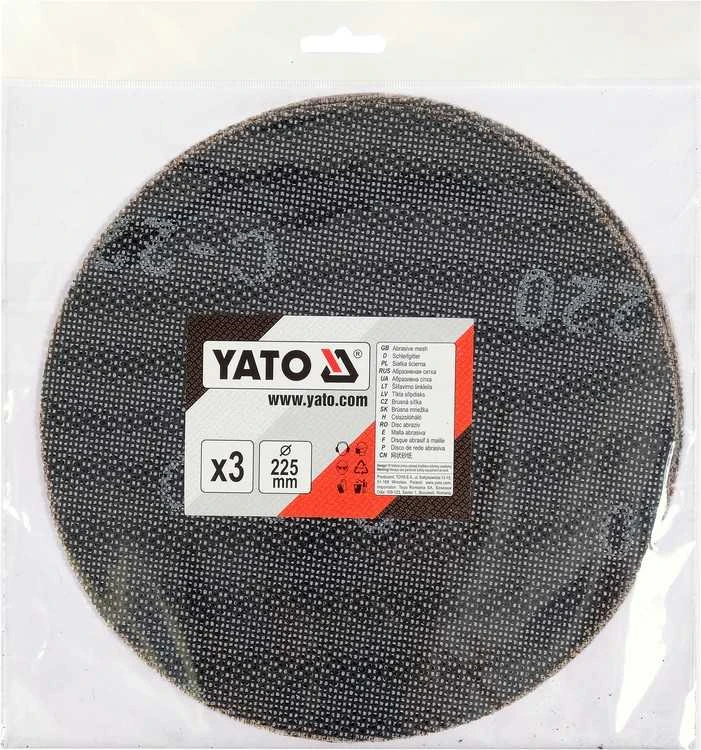 Toya Sa Poland Abrazyvinis tinklinis diskas su Velcro | P220 | 225 mm | 3 vnt. (YT-845863)