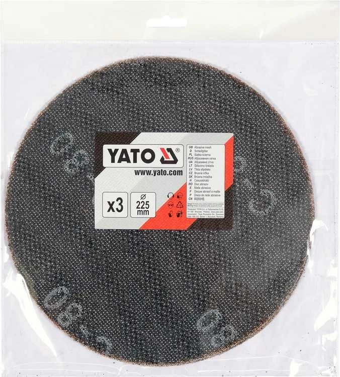 Toya Sa Poland Abrazyvinis tinklinis diskas su Velcro | P80 | 225 mm | 3 vnt. (YT-845813)