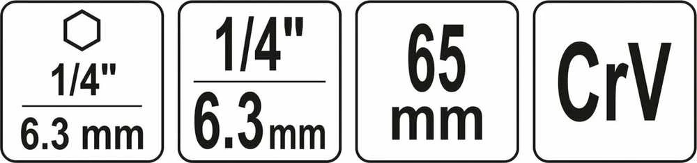 Yato „Toya Sa Poland“ adapteriai | 6,3 mm (1/4") / 6,3 mm (1/4") (YT-04625)
