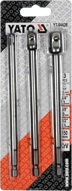 YATO ADAPTER HEX DO NASADEK KPL.3 vnt.. (1/4", 3/8", 1/2")