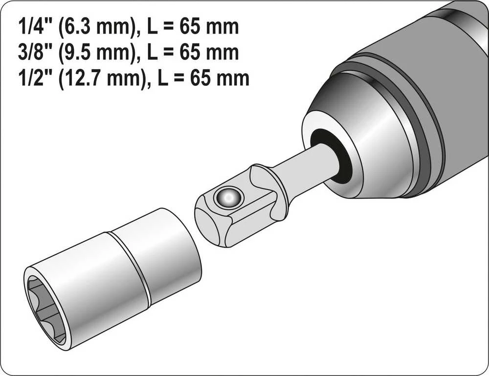 Grąžtas YATO SDS ADAPTERIAI LIZDOMS 1/4 3/8 1/2" RINKINYS.