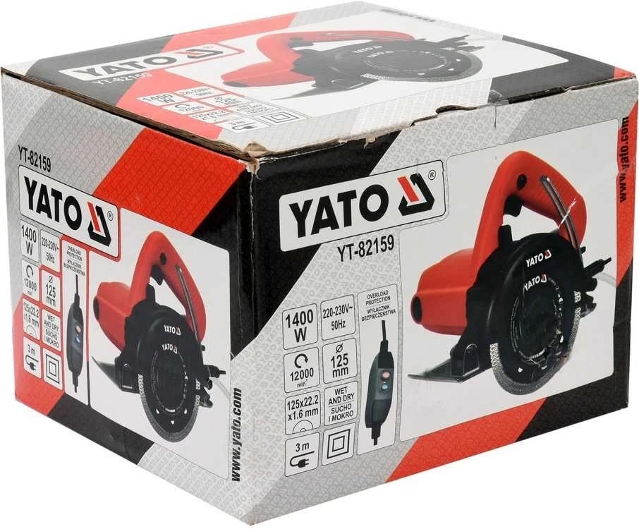 Yato natūralaus akmens ir griovelių betone pjovimo įrankis YT-82159 125mm 1400W