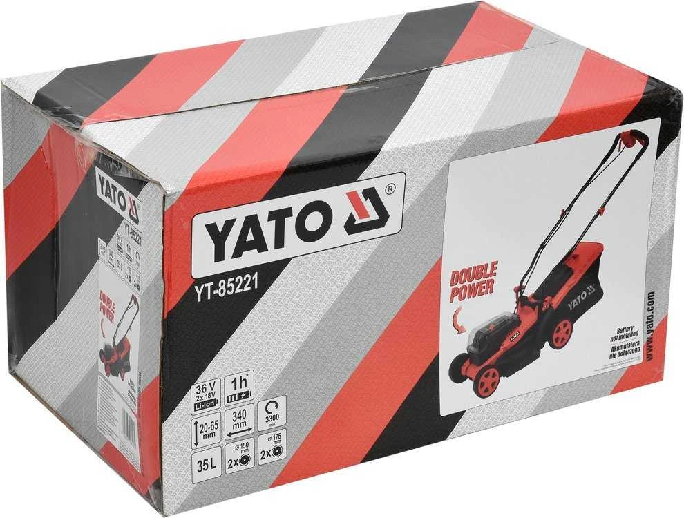 Akumuliatorinė vejapjovė Yato YT-85221; 2x18 V; (be akumuliatoriaus ir pakrovėjo)