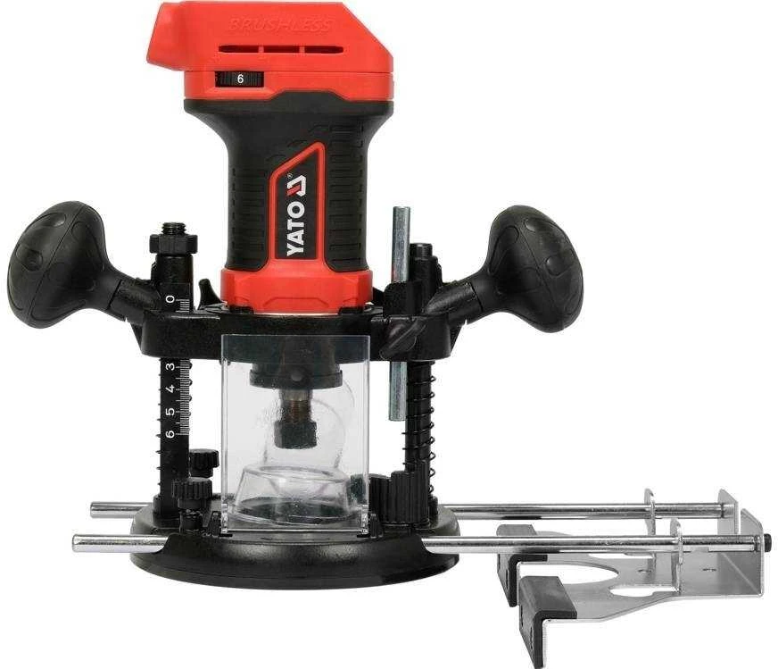 Yato 18V akumuliatorinė freza su gylio nustatymo mechanizmu