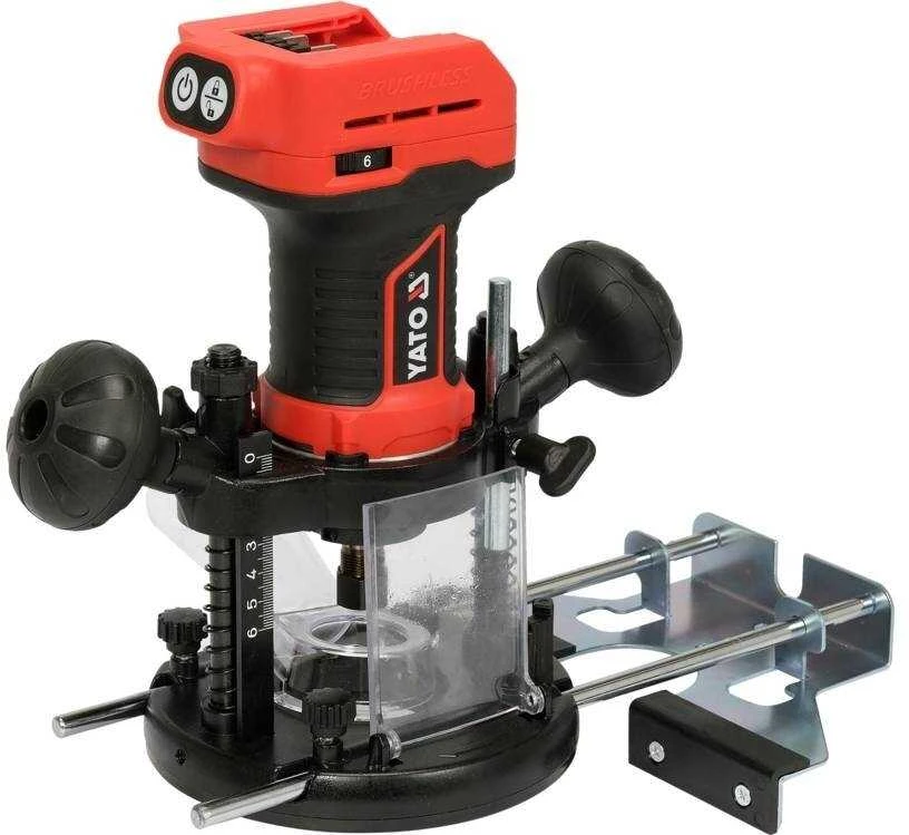 YATO 18V 2w1 frezeris su gylio reguliavimo mechanizmu