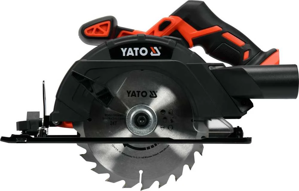 YATO diskinis pjūklas 165mm 18V BE BATERIJAŲ IR Įkroviklio