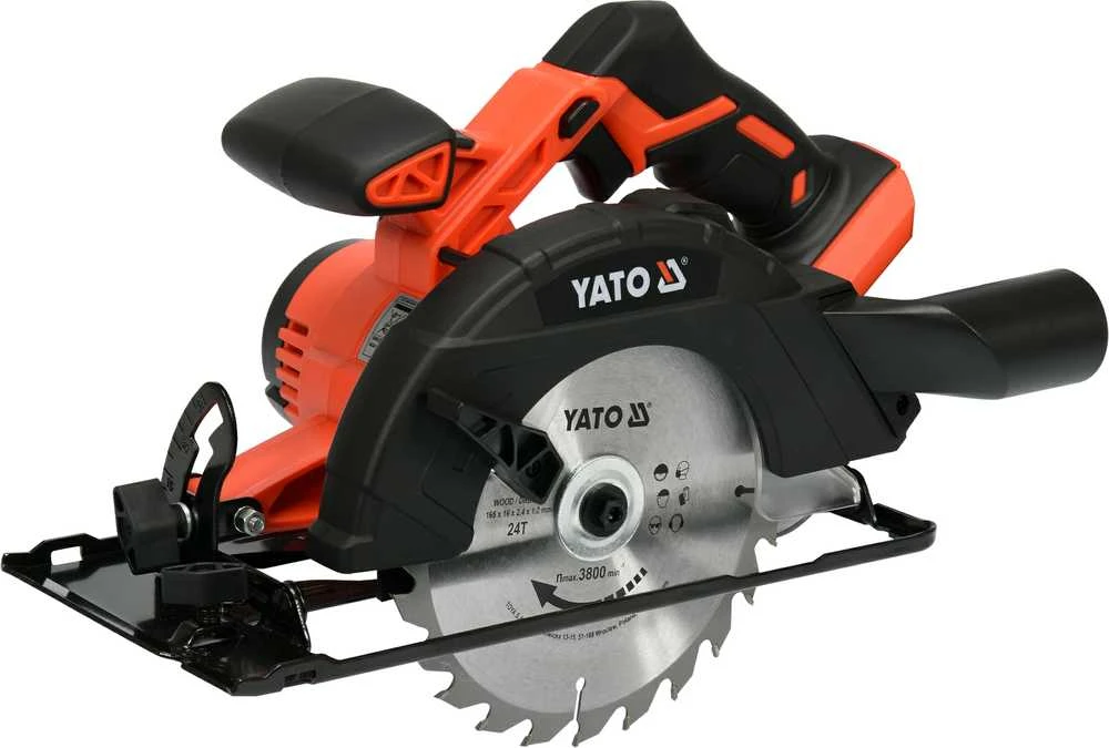 YATO diskinis pjūklas 165mm 18V BE BATERIJAŲ IR Įkroviklio
