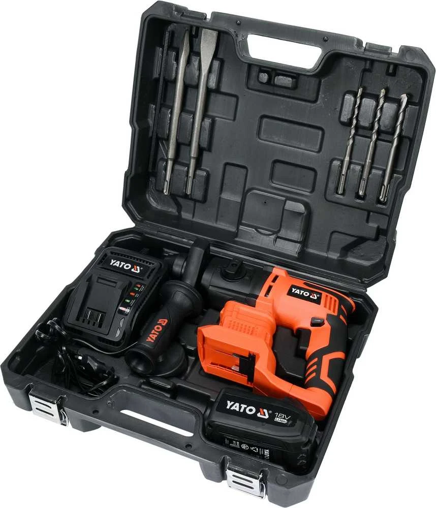 Yato Orlaivio perforatorius YT-82770; 2,0 J; SDS-plus; 18 V; 1x3,0 metų.