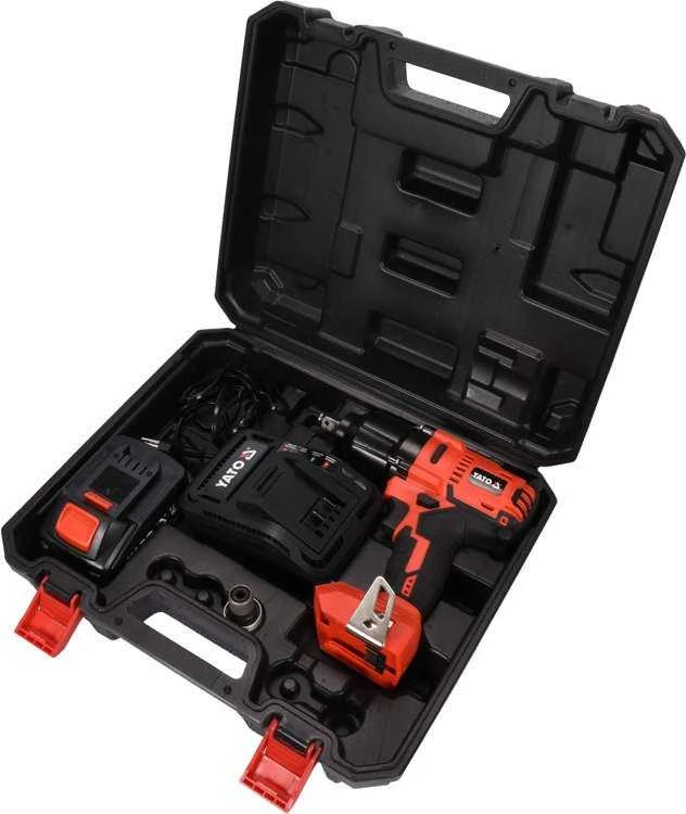YATO Akumuliatorinis bešepetėlinis smūginis veržliasūkis YT-82806, Li-ion, 18V, 1x3.0 Ah, 700Nm, 1/2"