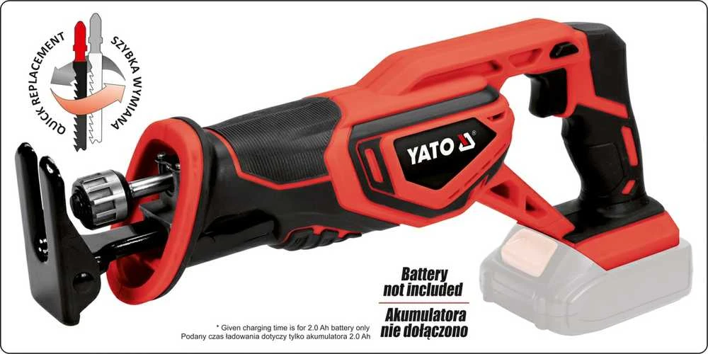 Yato akumuliatorinis siaurapjūklis YT-82815 su greito keitimo mechanizmu