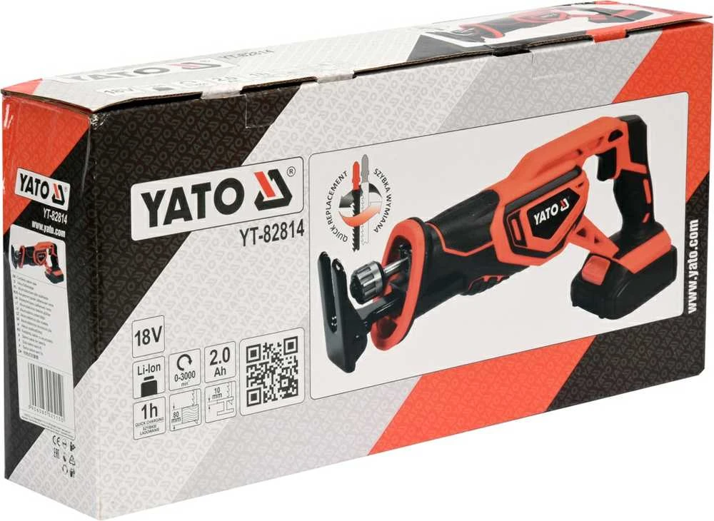Tiesinis pjūklas/siaurapjūklis Yato YT-82814; 18 V; 2,0 Ah akum.