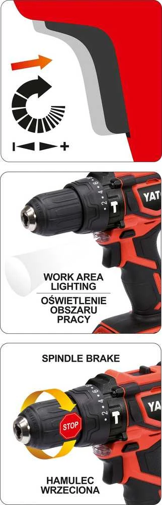 Akumuliatorinis suktuvas gręžtuvas YATO YT-82780 18V 2Ah Li-Ion