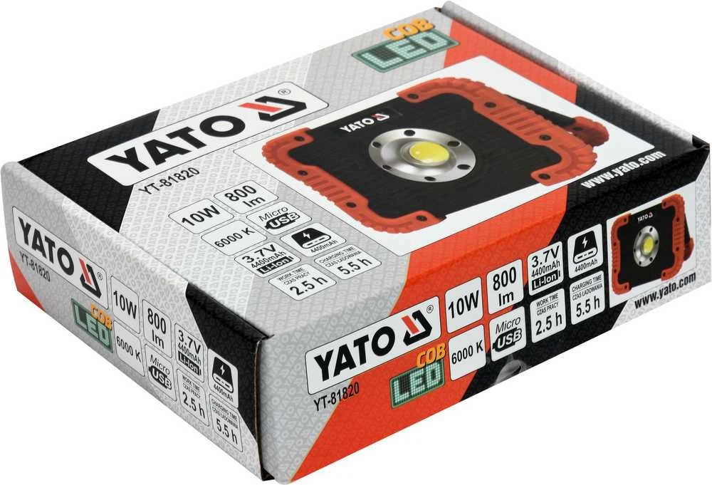 YATO NEŠIMASIS LED REFLEKTORIAUS 10W AKU