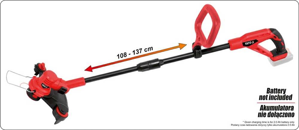Žoliapjovė - trimeris Yato YT-82831; 18 V; be akumuliatoriaus