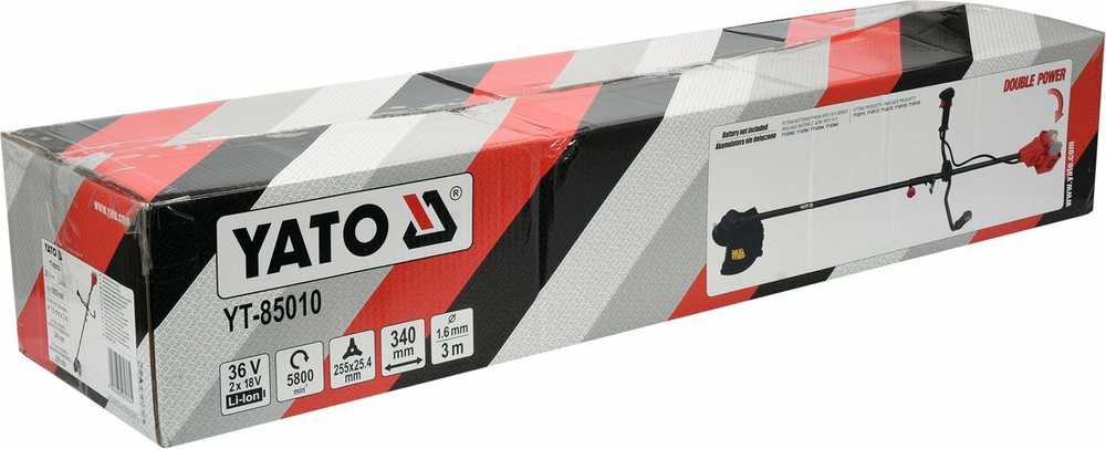 Yato Toya Sa Poland Akumuliatorinis trimeris/žoliapjovė – bešepetėlinė, be akumuliatoriaus – 36 V (2×18 V) (YT-85010)