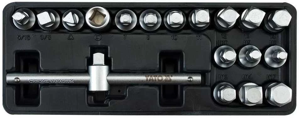 YATO "Master Drip Plug Key" komplektas, 18 vnt.