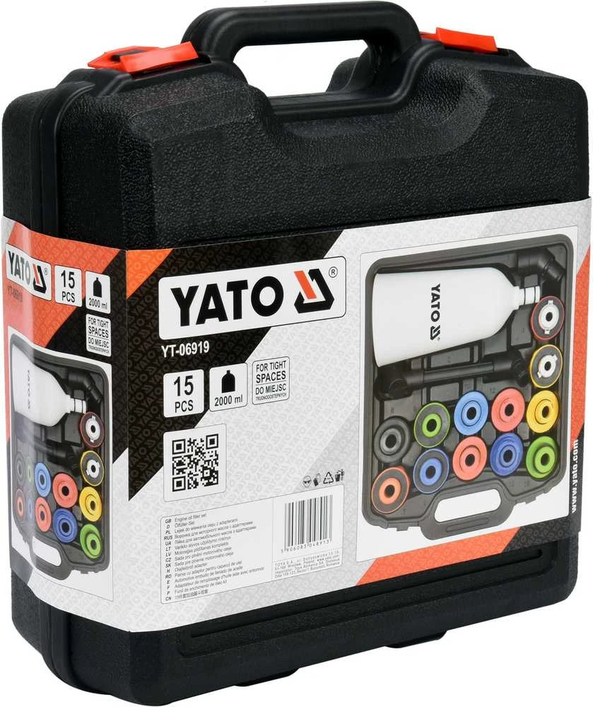 Yato Toya Sa Poland Alyvos piltuvo adapterių rinkinys | Plastikinis tipas | 15 vnt. (YT-06919)