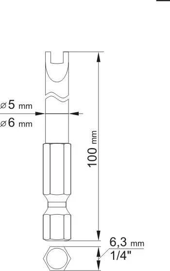 YATO KOŃCÓWKA / BIT 1/4" SPANNER 6x100mm + 10x100mm 2vnt.. 0499