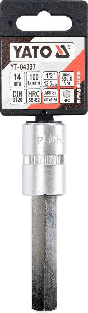YATO šešiakampis raktas 1/2" 14x100mm