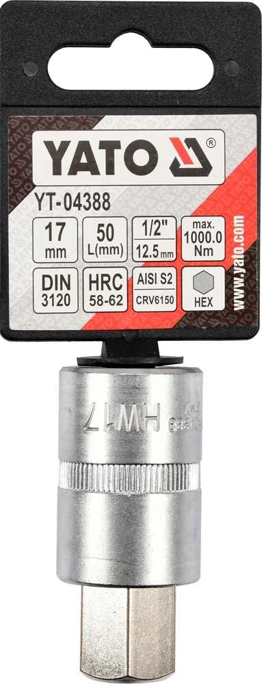 Yato Toya Sa Poland Antgalis įpresuotas į galvutę 1/2", H17 (YT-04388)