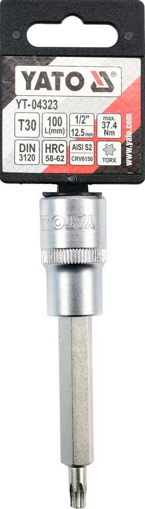 Yato Toya Sa Poland Antgalis įpresuotas į galvutę 1/2", 100 mm ilgio, T30 (YT-04323)