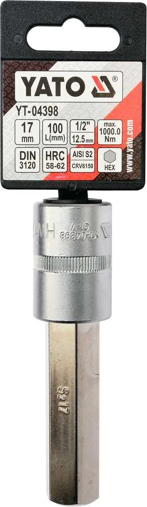 Yato Toya Sa Poland Antgalis įpresuotas į galvutę 1/2" hex 17 mm X 100 mm (YT-04398)