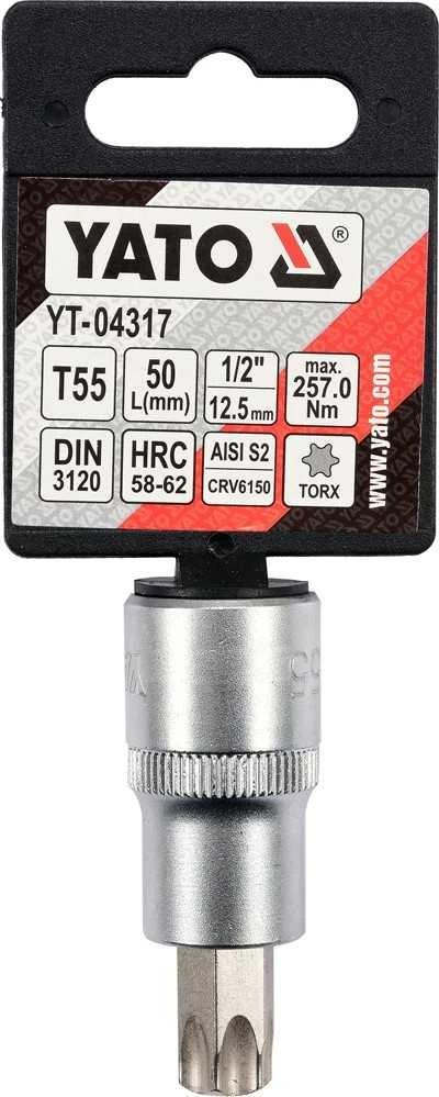 Yato Toya Sa Poland Antgalis įpresuotas į galvutę 1/2", T55 x 55 mm (YT-04317)