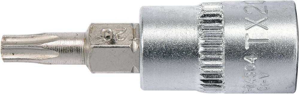 Toya Sa Poland Antgalis įpresuotas į galvutę | 6.3 mm (1/4") | T-Star (Torx) T20 (YT-04304)