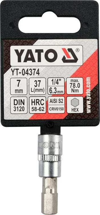 YATO KLUCZ TRZPIENIOWY IMBUSOWY/HEX 1/4" 7x37mm