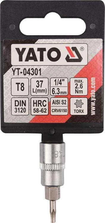YATO TORX alkūninis raktas 1/4" T 8x37mm
