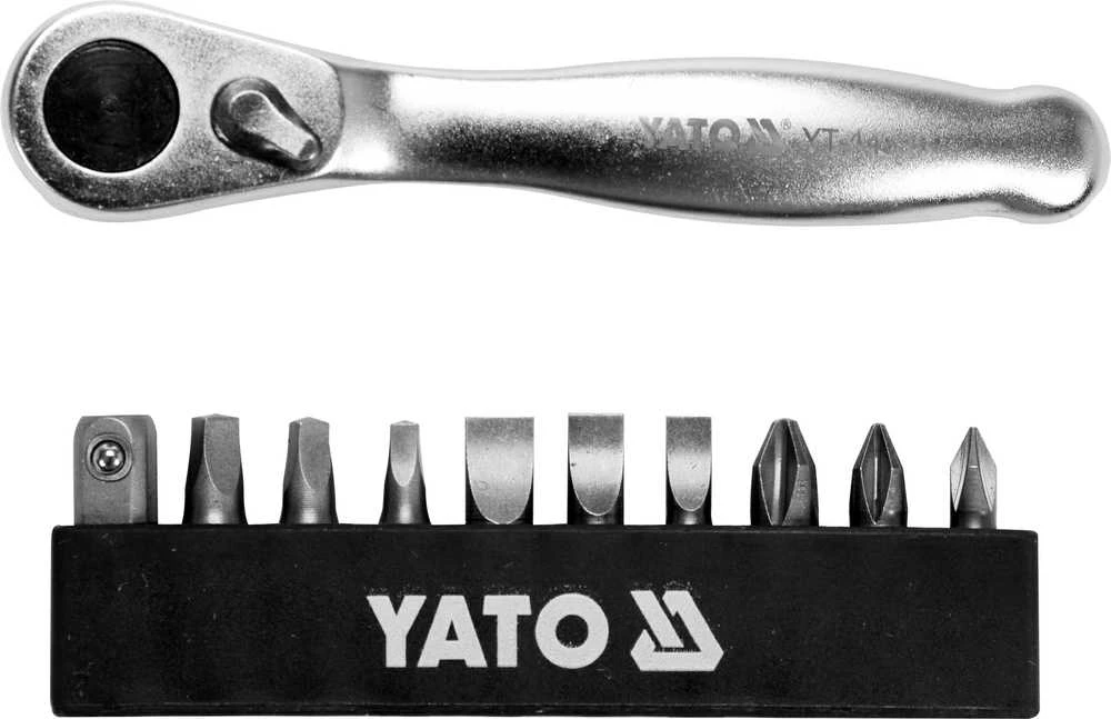 Yato Toya Sa Poland Antgalių rinkinys su terkšle 1/4" | 11 vnt. (YT-14390)