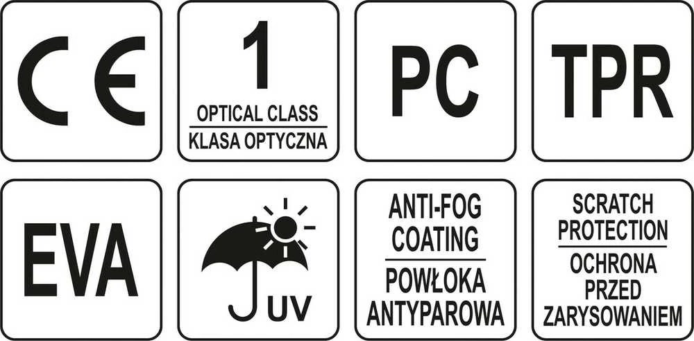 Toya Sa Poland YATO Akiniai OCHRONNE KOMFORT+ BEZBARWNE
