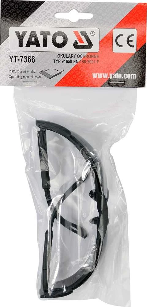 Yato YT-7366 pilki apsauginiai akiniai pakuotėje