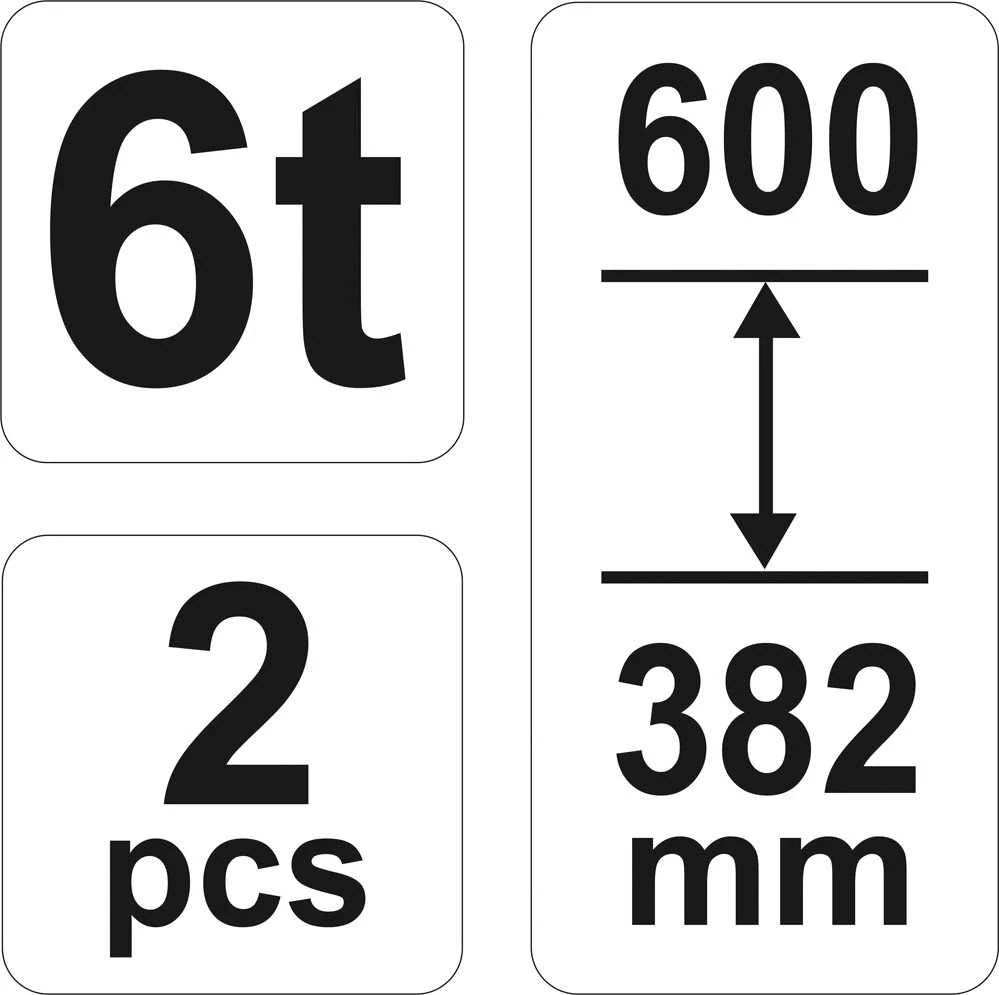 Yato atramų automobiliui komplektas YT-17312