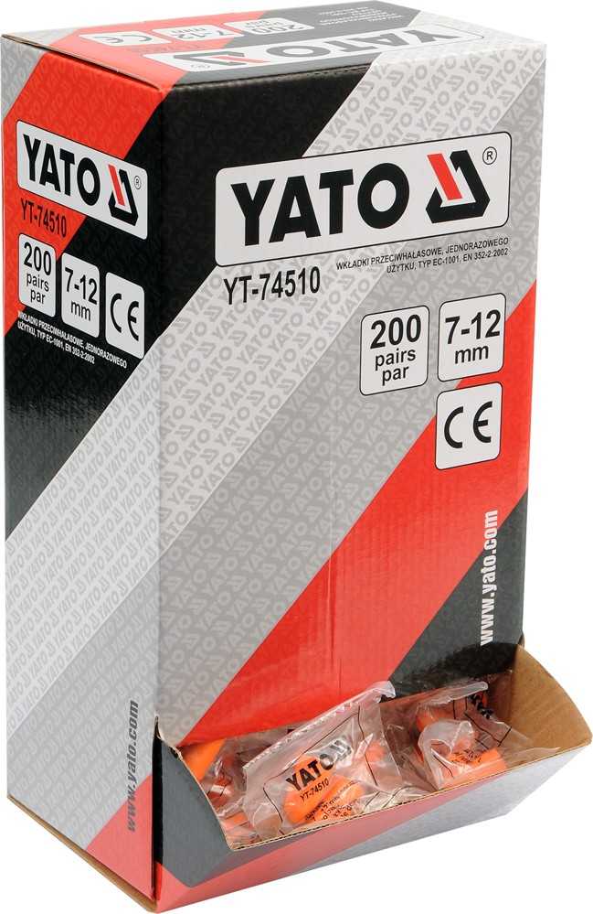 YATO FOAM AUSŲ KAMŠTUČIAI 34DB / 200par