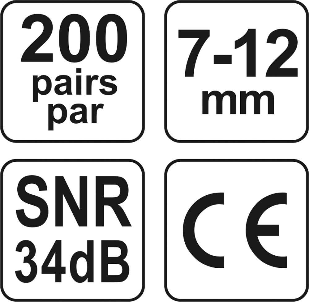 YATO FOAM AUSŲ KAMŠTUČIAI 34DB / 200par