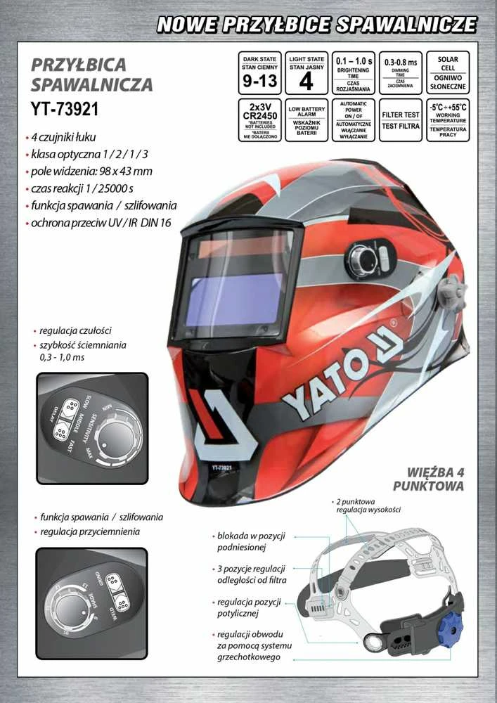 YATO Automatinis suvirinimo skydelis