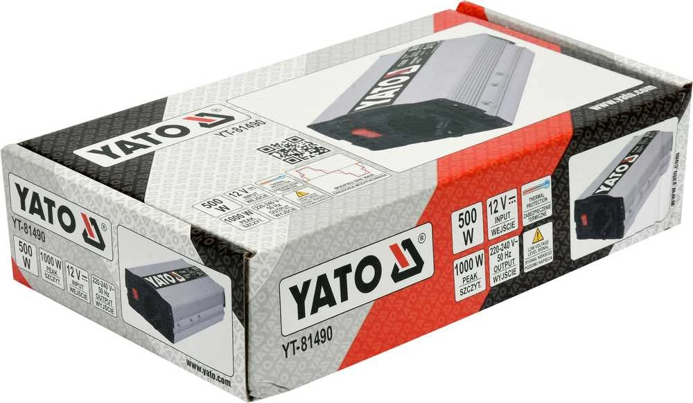 Toya Sa Poland Automobilinis įtampos inverteris 12/230V 500W (YT-81490)