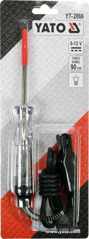 YATO AUTOMOBILIŲ ĮTAMPOS TESTERIS 6-12V 2866