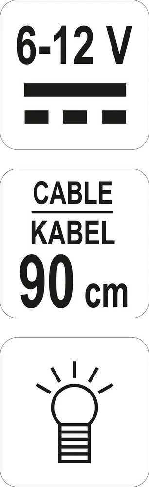 YATO AUTOMOBILIŲ ĮTAMPOS TESTERIS 6-12V 2866
