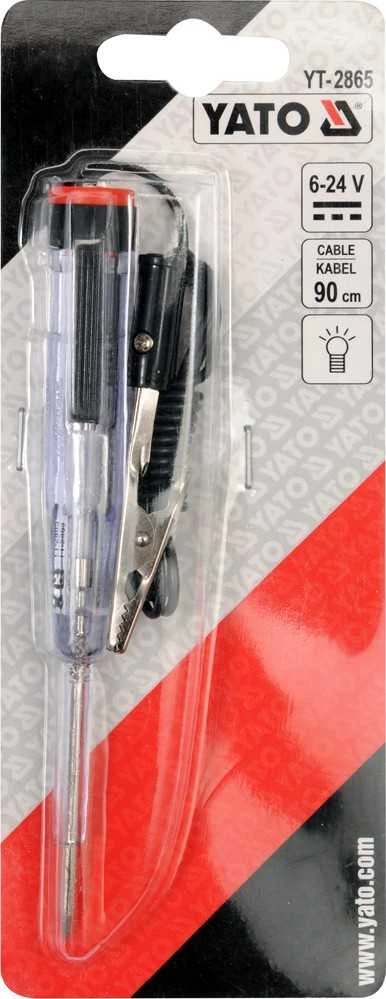 YATO AUTOMOBILIŲ ĮTAMPOS TESTERIS 6-24V 2865