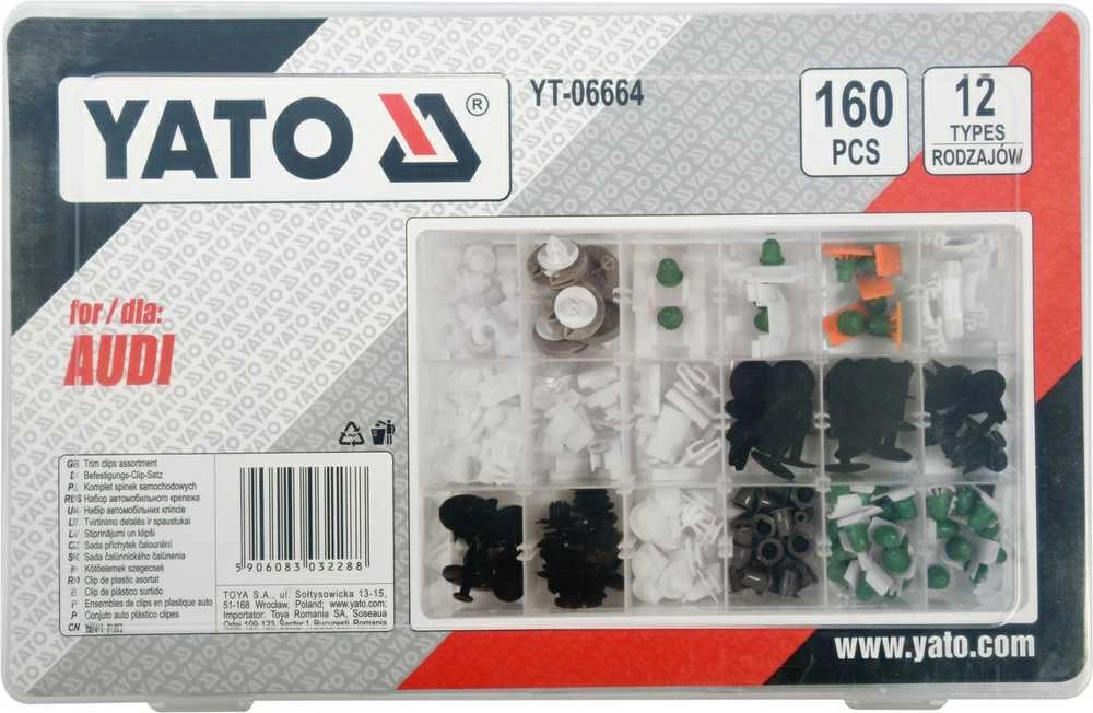 Yato Toya Sa Poland Automobilinis klipsų asortimentas Audi | 160 vnt. (YT-06664)