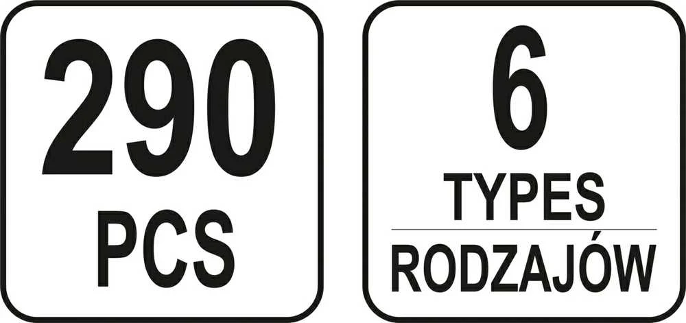 Yato Toya Sa Poland Automobilinis klipsų asortimentas BMW | 290 vnt. (YT-06661)