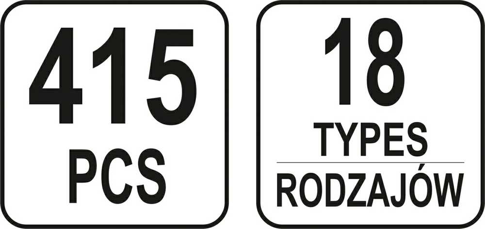 Yato Toya Sa Poland Automobilinis klipsų asortimentas Ford | 415 vnt. (YT-06660)
