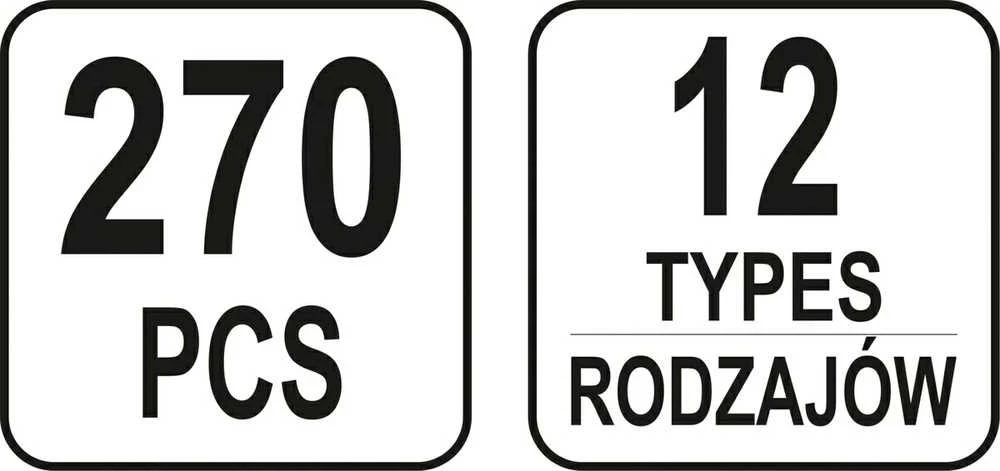 Yato Toya Sa Poland Automobilinis klipsų asortimentas Mercedes Benz | 270 vnt. (YT-06662)
